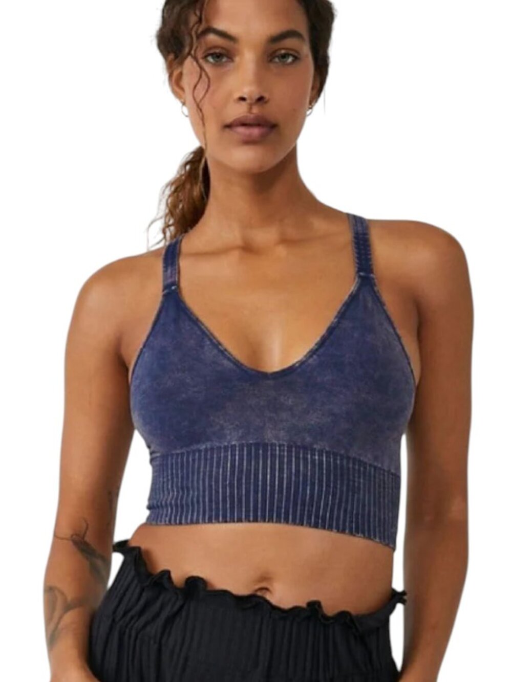 FREE PEOPLE MOVEMENT GOOD KARMA CROP TANK BRA TOP YOGA BARRE LOUNGE M/L